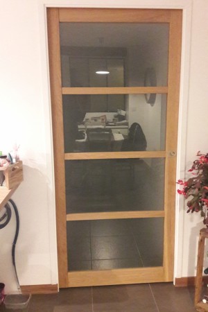 porte en bois et en verre